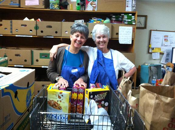 Sandra at the Food Bank